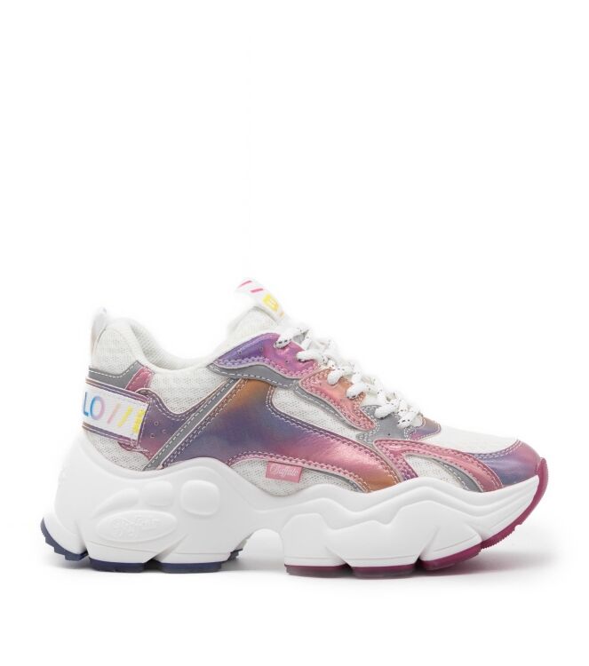 buffalo buffalo dames sneakers plateauzolen wit White Rose buffalo Dames Sneakers Plateauzolen Wit