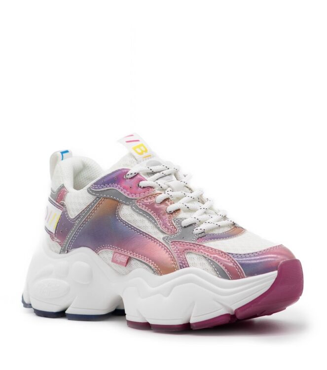 buffalo buffalo dames sneakers plateauzolen wit White Rose buffalo Dames Sneakers Plateauzolen Wit