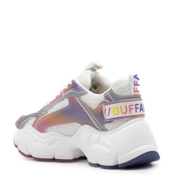 buffalo buffalo dames sneakers plateauzolen wit White Rose buffalo Dames Sneakers Plateauzolen Wit