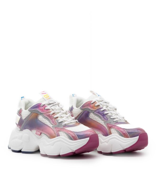 buffalo buffalo dames sneakers plateauzolen wit White Rose buffalo Dames Sneakers Plateauzolen Wit