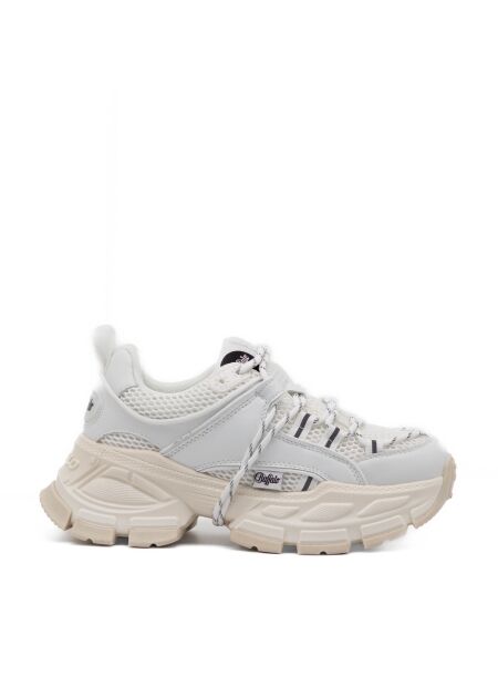 Buffalo Dames sneakers plateauzolen wit