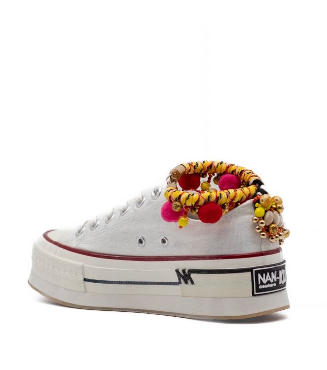 Nan-Ku Couture Dames Platform Sneakers in Wit online kopen 