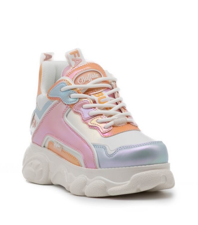 Buffalo Dames Platform Sneakers in Wit Combi online kopen 