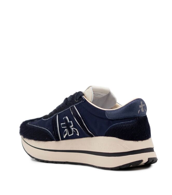 Premiata Premiata dames sneaker plateauzool blauw Var8503 Premiata Dames Platform Sneakers in Blauw online kopen