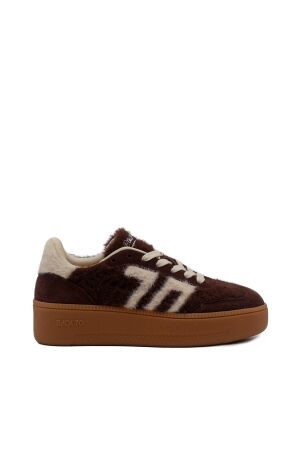 Back 70 dames sneakers plateau bruin