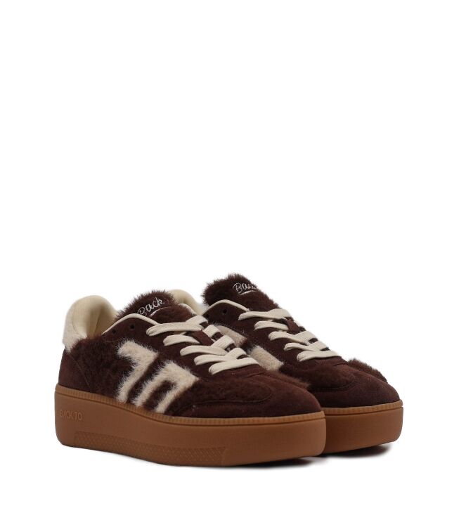 Premiata Dames Platform Sneakers in Bruin online kopen 