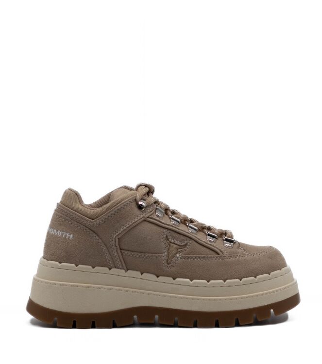 Windsor Smith Windsor Smith dames sneakers naturel Sand Suede Windsorsmith Dames Platform Sneakers in Naturel online kopen