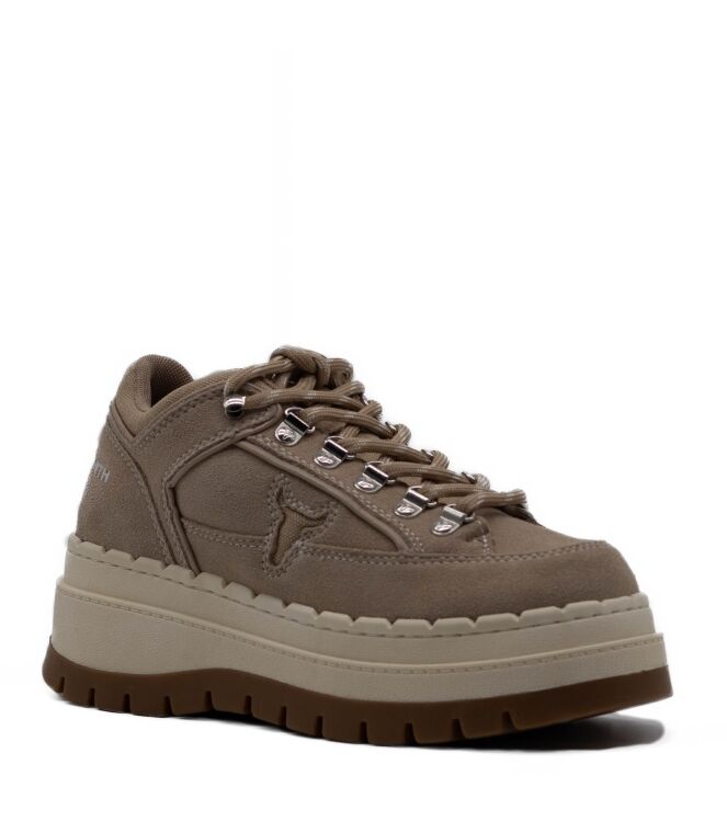 Windsor Smith Windsor Smith dames sneakers naturel Sand Suede Windsorsmith Dames Platform Sneakers in Naturel online kopen