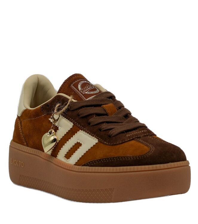 Back 70 dames sneakers plateau camel 79 naturel combi. Direct leverbaar uit de webshop van www.taft.nl/