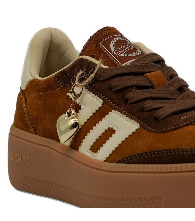 Back 70 dames sneakers plateau camel 79 naturel combi. Direct leverbaar uit de webshop van www.taft.nl/