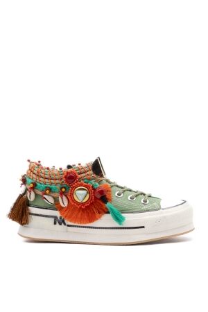 NAN-KU Couture dames sneakers plateauzolen groe