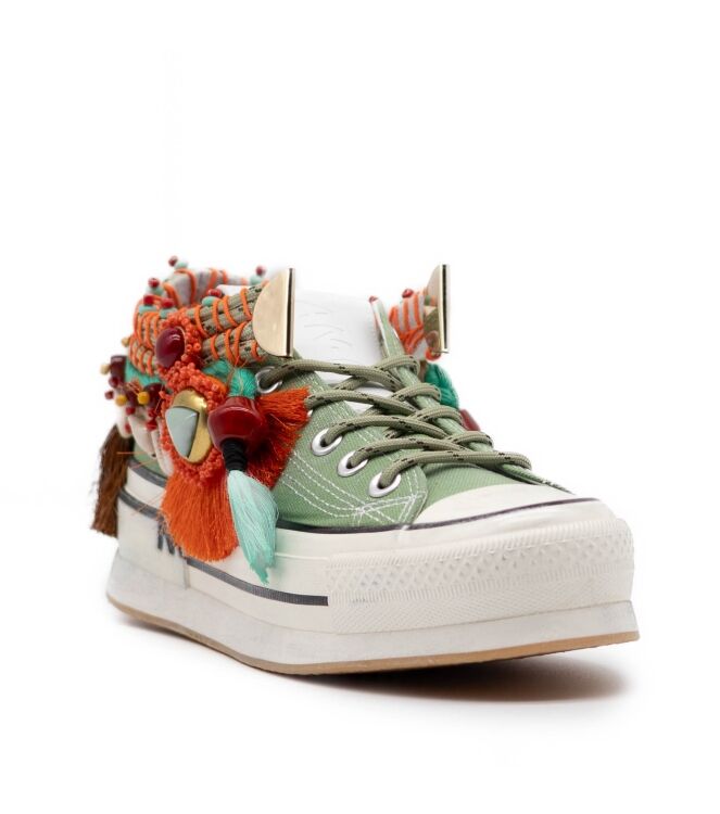 Nan-Ku Couture Dames Platform Sneakers in Groen online kopen 