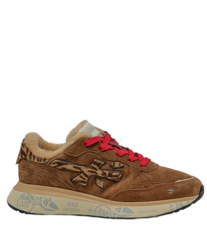 Premiata Premiata danes sneakers gevoerd bruin Var8532M Premiata Danes Sneakers Gevoerd Bruin