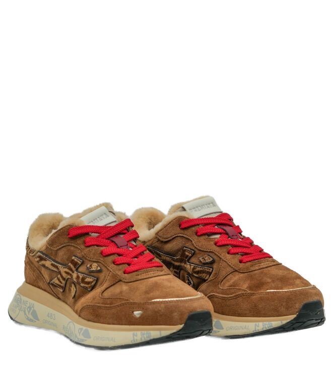 Premiata Premiata danes sneakers gevoerd bruin Var8532M Premiata Danes Sneakers Gevoerd Bruin