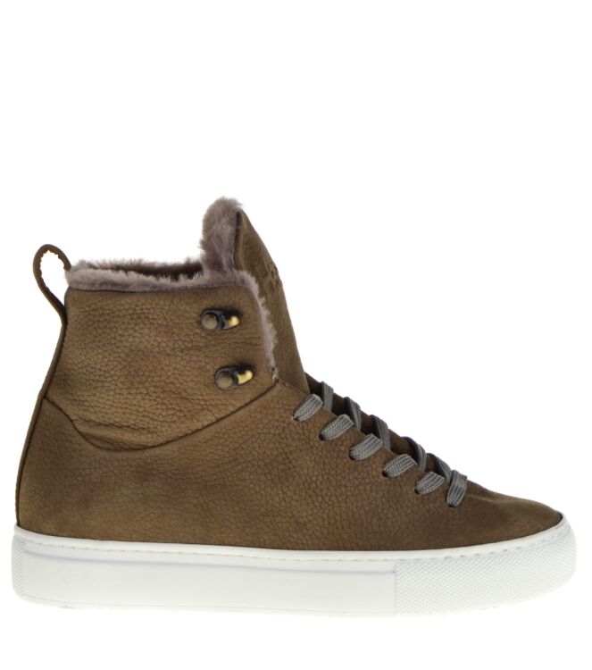 H32 H32 dames sneakers gevoerd taupe Kitzbuhel Taupe H32 By Melik Dames Hoge Sneakers in Naturel online kopen