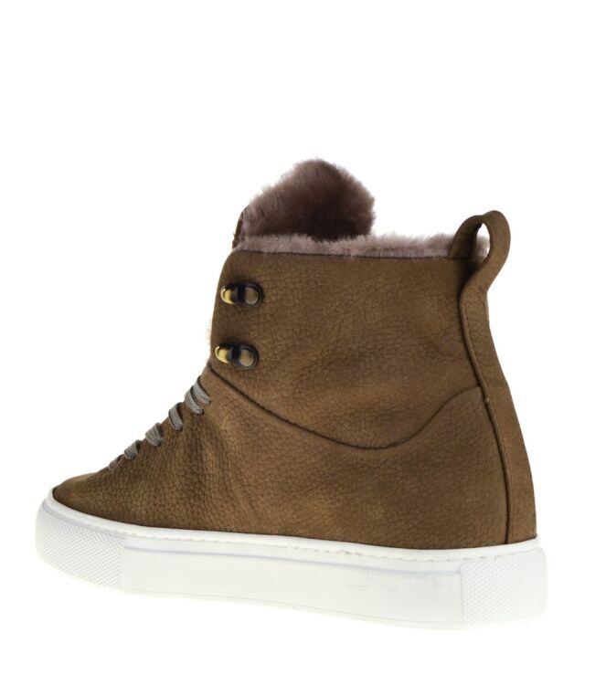 H32 H32 dames sneakers gevoerd taupe Kitzbuhel Taupe H32 By Melik Dames Hoge Sneakers in Naturel online kopen