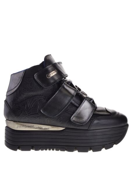 New rock Dames plato sneakers zwart