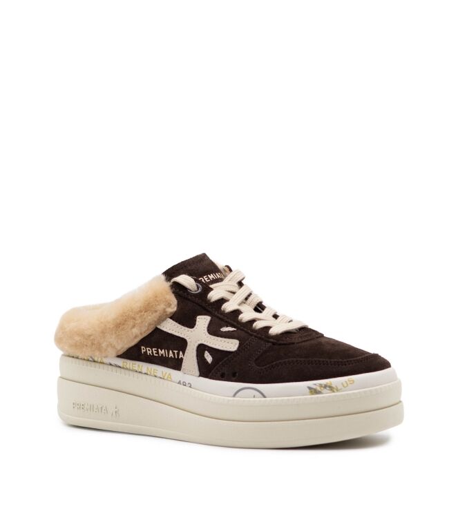 Premiata Dames Instap Sneakers in Bruin online kopen 