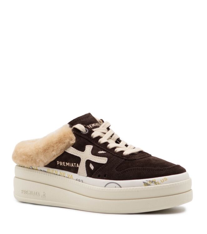 Premiata Dames Instap Sneakers in Bruin online kopen 