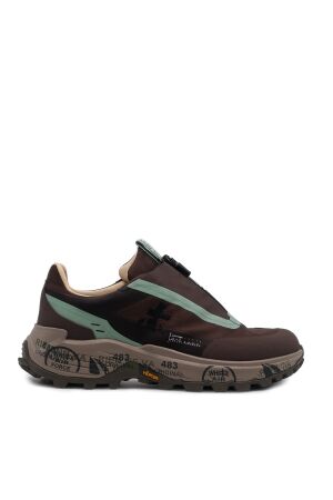 Premiata dames sneakers met rits bruin