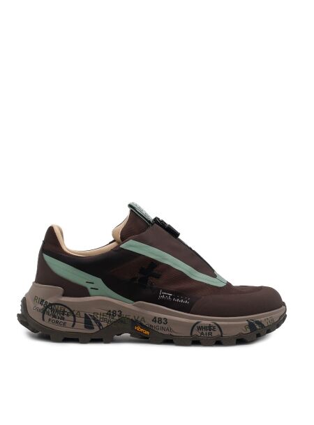 Premiata Dames sneakers met rits bruin