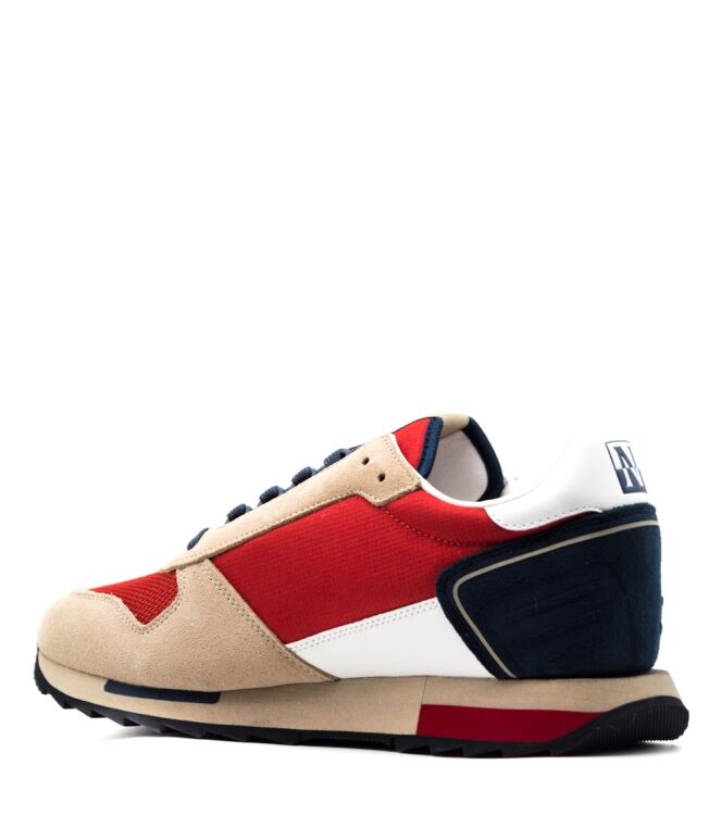 Napapijri Heren sneakers beige rood Bright Red