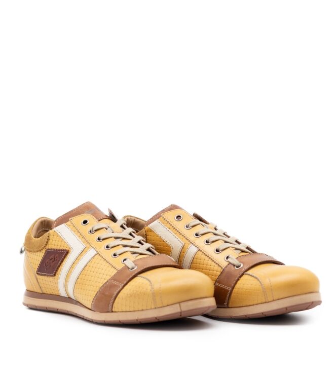 Kamo Gutsu Heren Sneakers in Oker Geel Combinatie online kopen 