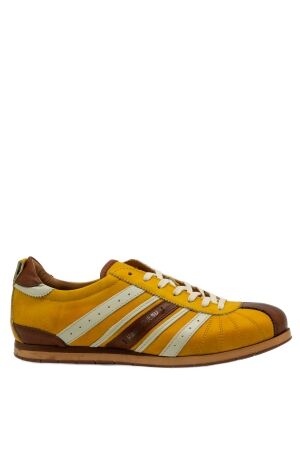 Kamo Gutsu heren sneakers geel cognac