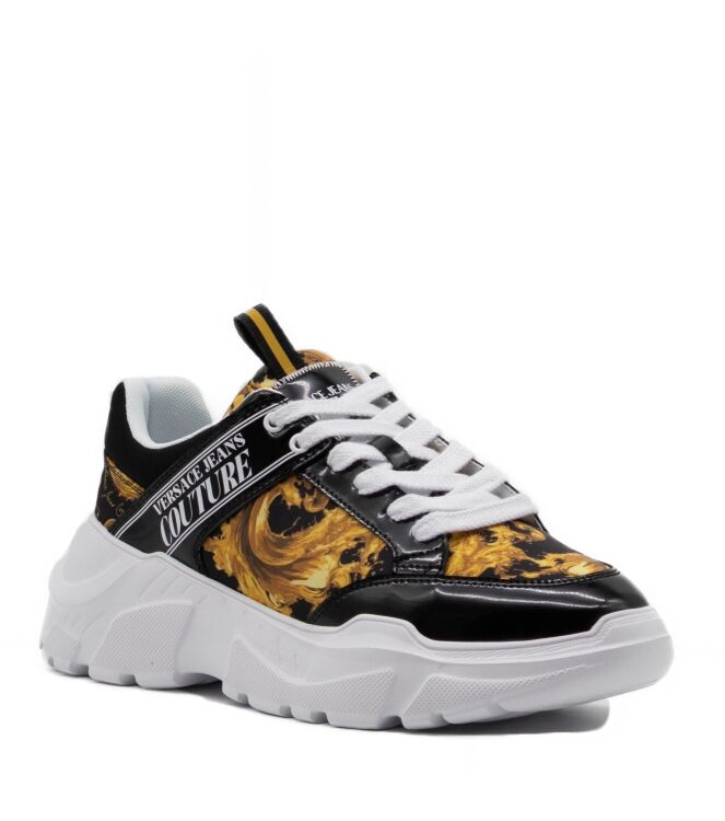 Versace Jeans Couture Heren Sneakers in Zwart Goud online kopen 