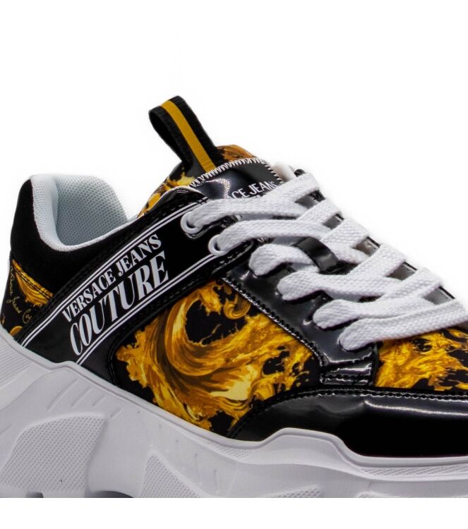 Versace Jeans Couture Heren Sneakers in Zwart Goud online kopen 