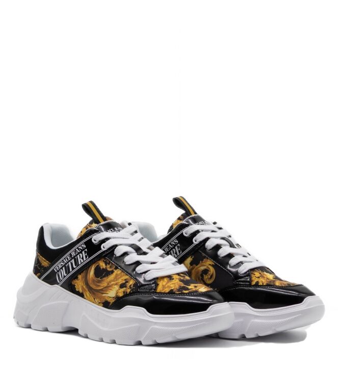 Versace Jeans Couture Heren Sneakers in Zwart Goud online kopen 