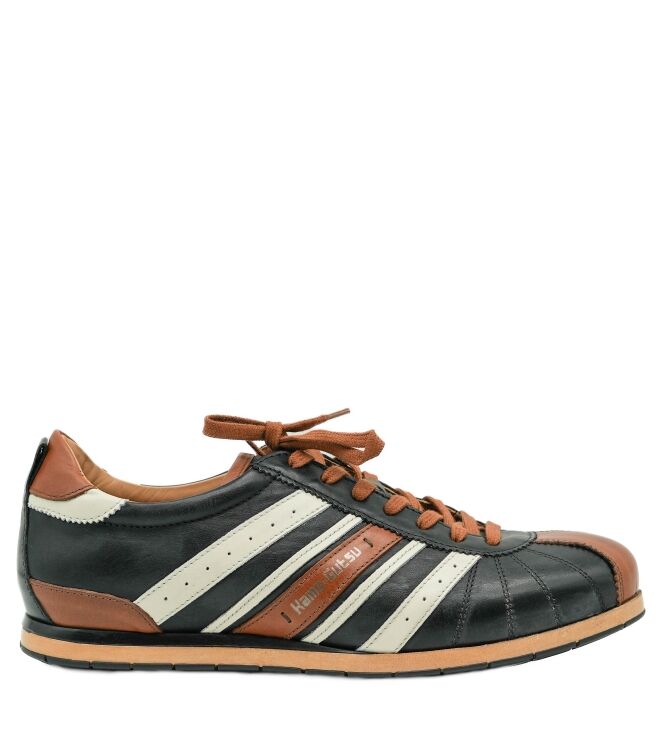 Kamo Gutsu Kamo Gutsu heren sneakers zwart cognac Nero Cognac Kamo Gutsu Heren Sneakers in Zwart online kopen