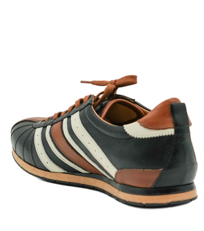 Kamo Gutsu Kamo Gutsu heren sneakers zwart cognac Nero Cognac Kamo Gutsu Heren Sneakers in Zwart online kopen