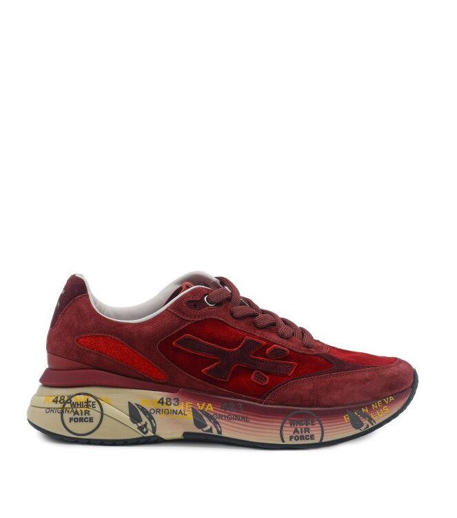 Premiata Heren Sneakers in Bordeaux Rood online kopen 