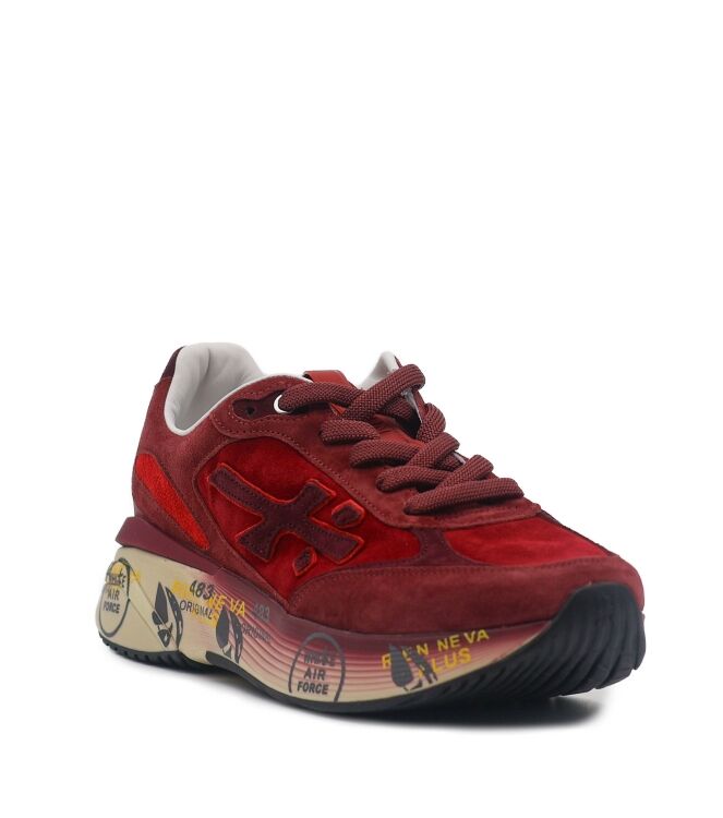 Premiata Heren Sneakers in Bordeaux Rood online kopen 