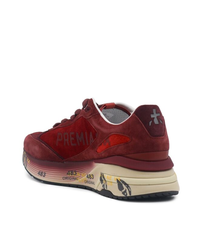 Premiata Heren Sneakers in Bordeaux Rood online kopen 