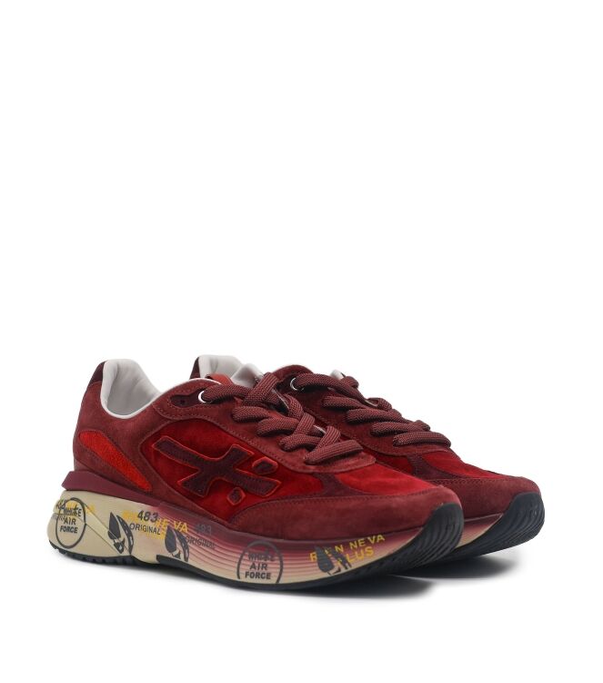 Premiata Heren Sneakers in Bordeaux Rood online kopen 