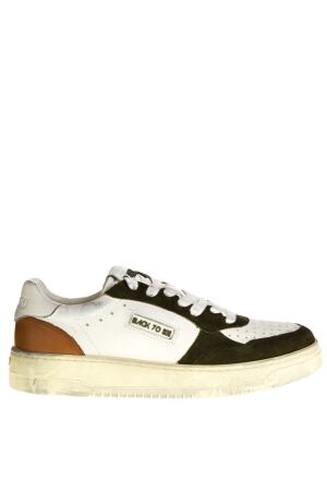 Back 70 heren sneakers wit groen
