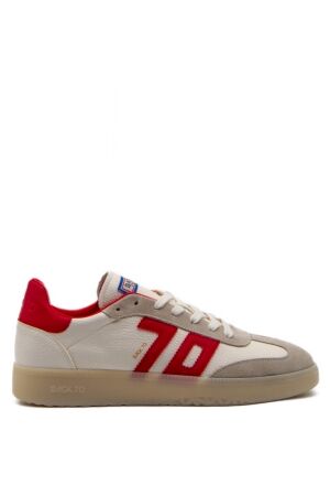 Back 70 heren sneakers wit rood