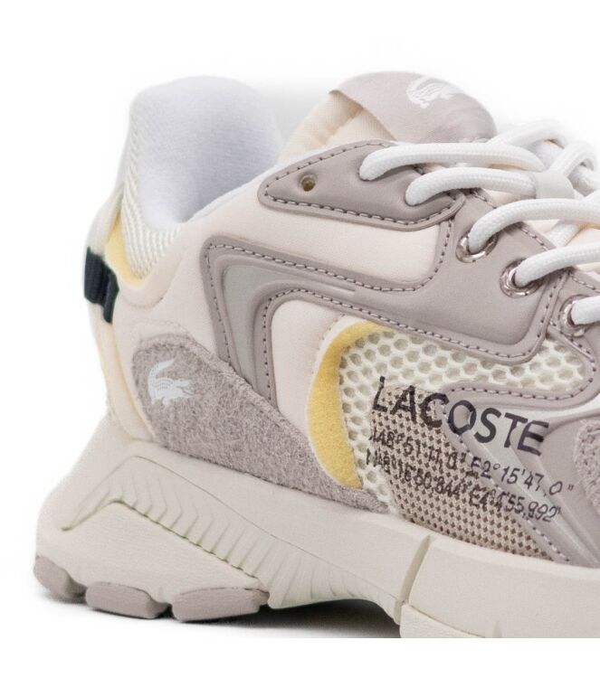 Lacoste Lacoste heren sneakers rubberzool wit Off White/Off White Lacoste Heren Sneakers in Wit Combi online kopen