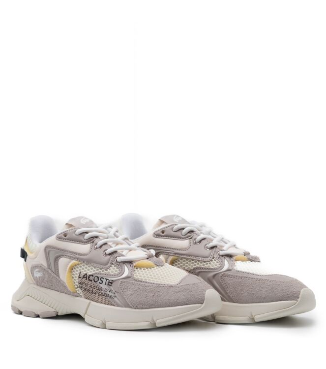Lacoste Lacoste heren sneakers rubberzool wit Off White/Off White Lacoste Heren Sneakers in Wit Combi online kopen