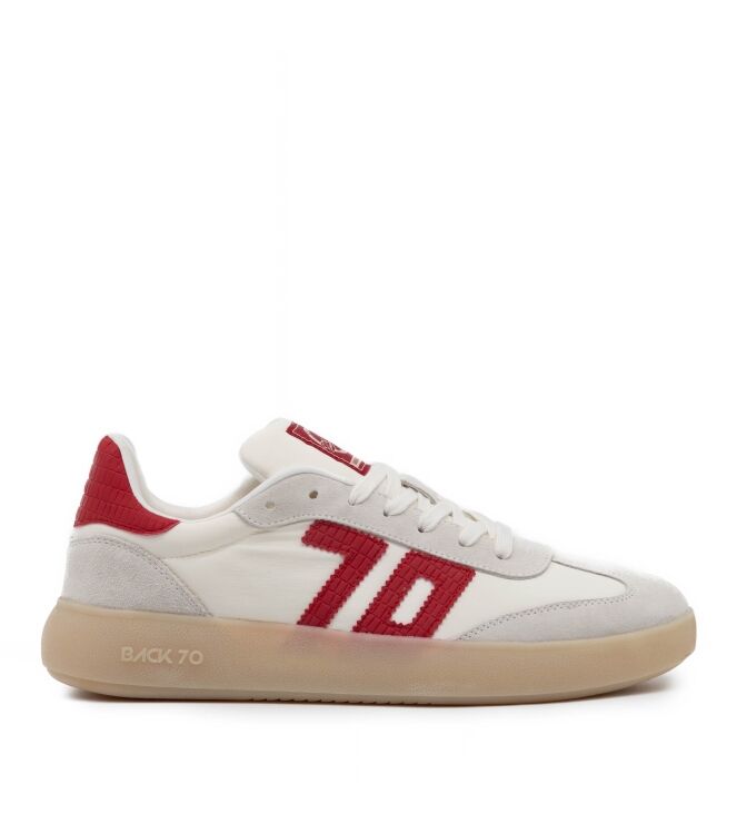 Back70  Heren Sneakers Rubberzolen Wit 