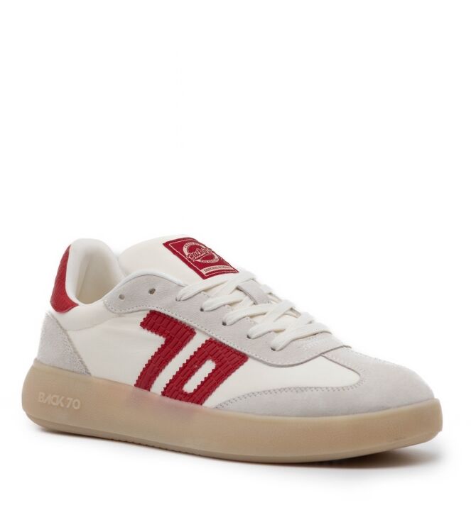 Back70  Heren Sneakers Rubberzolen Wit 