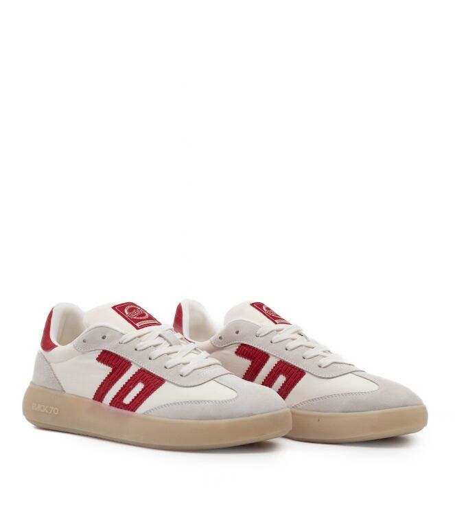Back70  Heren Sneakers Rubberzolen Wit 