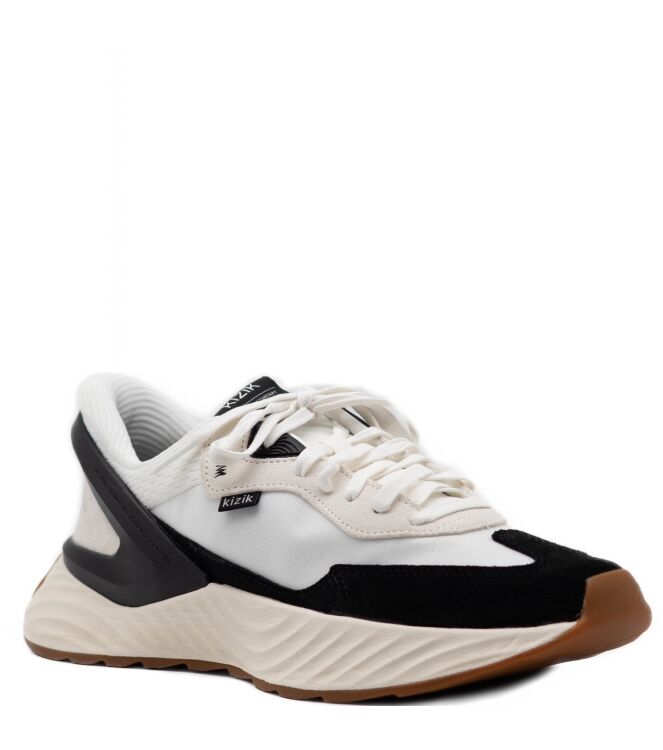 Kizik Heren Sneakers in Wit/Zwart online kopen