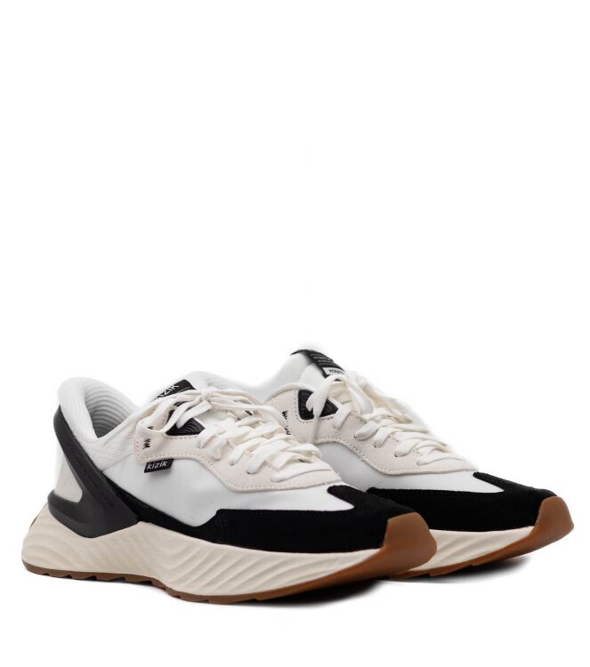Kizik Heren Sneakers in Wit/Zwart online kopen