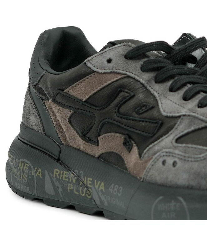 Premiata  heren sneakers donker grijs 49 grijs combi. Direct leverbaar uit de webshop van www.taft.nl/