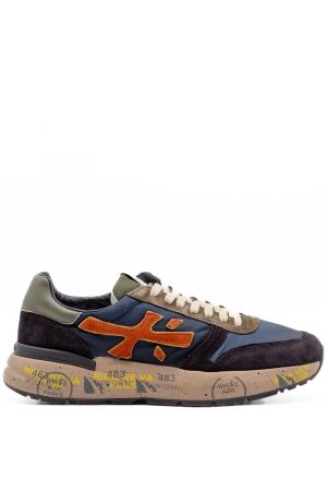 Premiata  heren sneakers blauw groen