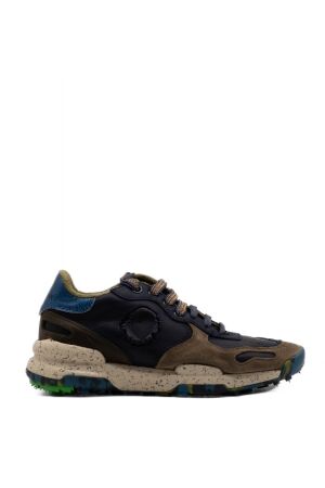satorisan heren sneakers blauw groen