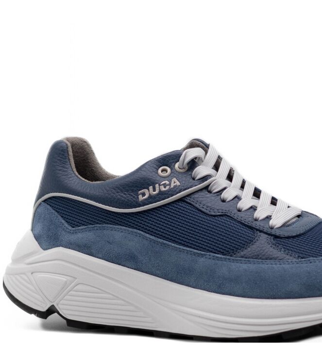Duca Heren Sneakers in Blauw Gewassen online kopen 